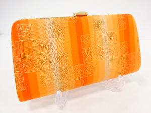 リサイクル　枡に花･抽象模様織り出し和装バッグ